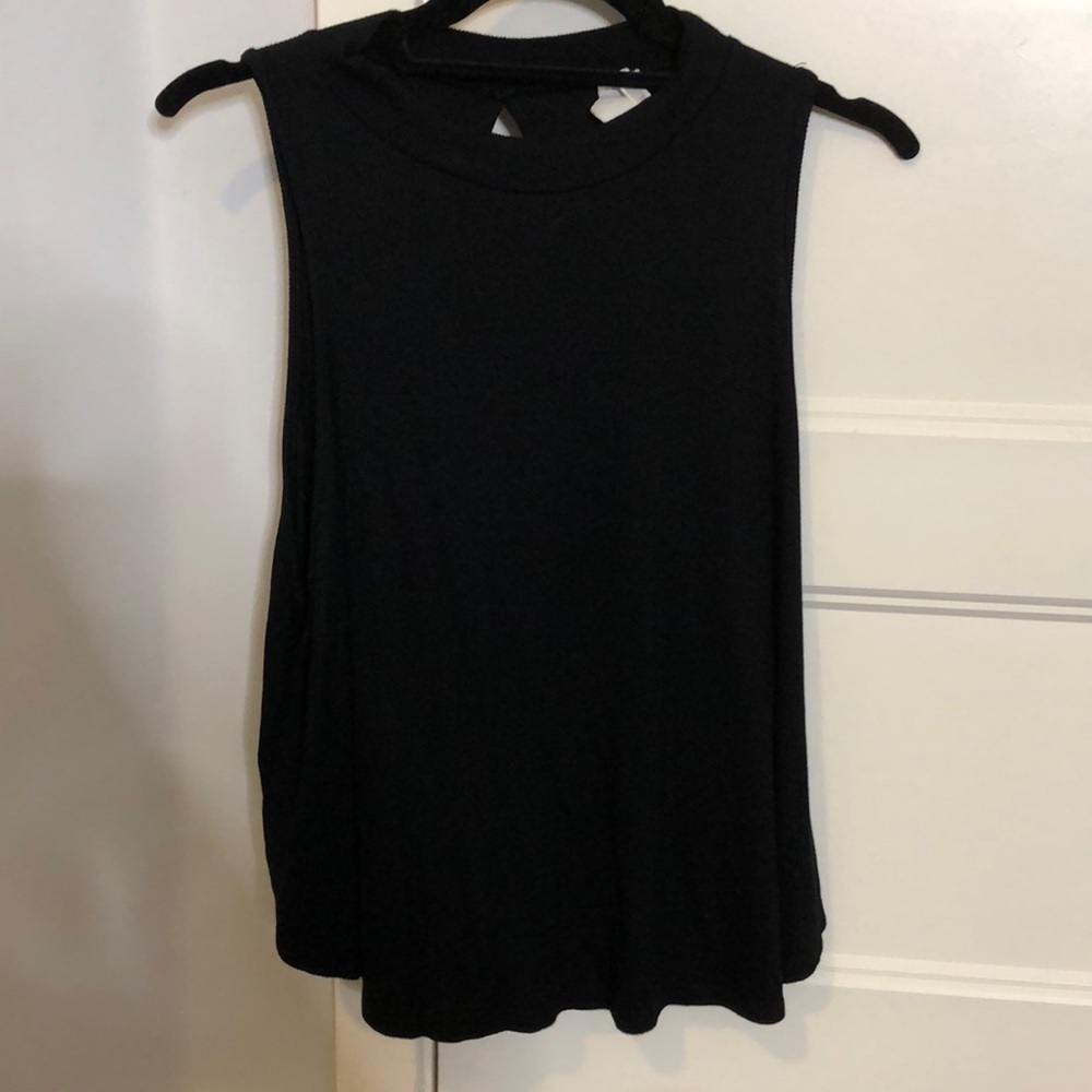 Black high neck blouse